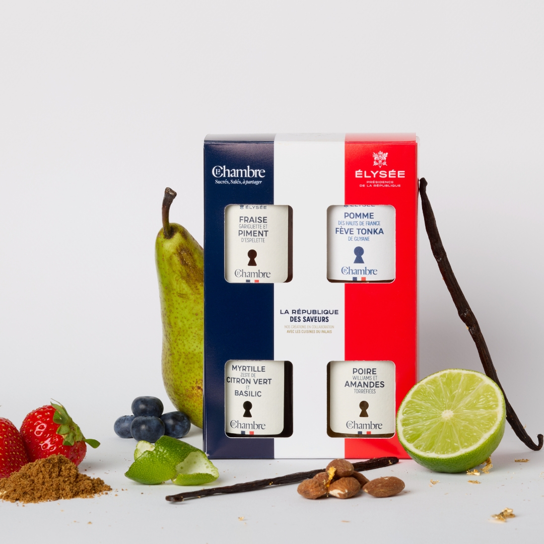 Le coffret de luxe de 4 pots de confitures artisanales de 100g à offrir à vos amies pour une belle occasion