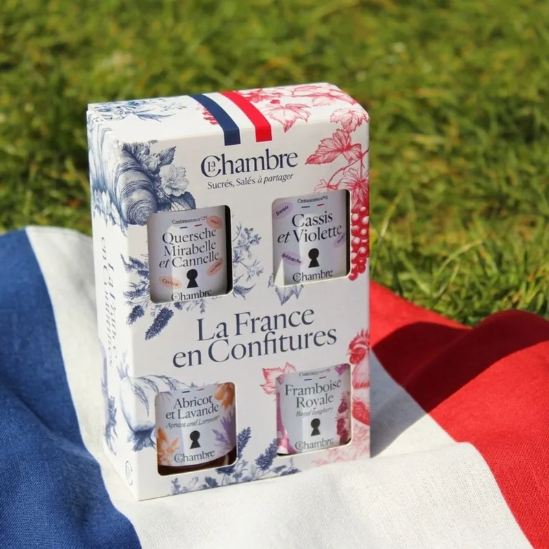 Coffret La France en Confitures, 4 pots de confiture La Chambre