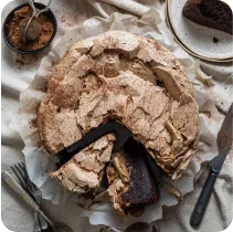Gourmet La Chambre products for an Instagram post, including a cake made from chocolate spreads
