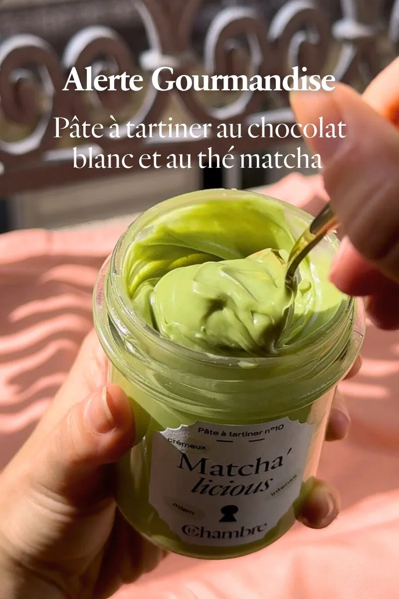 Pâte à tartiner Matcha'licious La Chambre : chocolat blanc et thé matcha