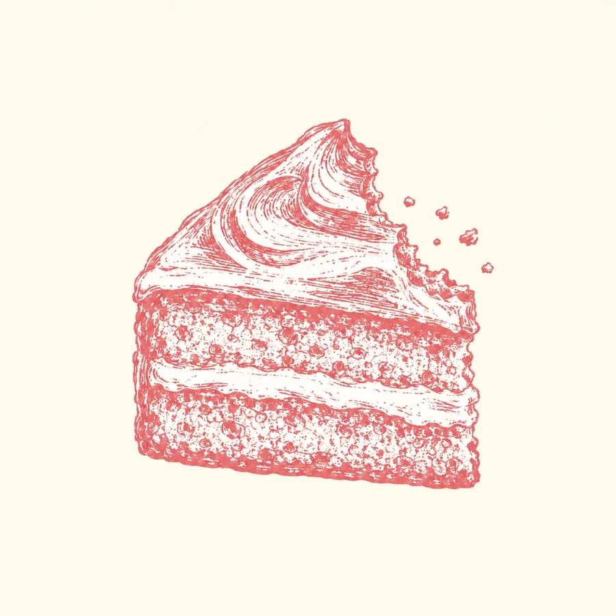 Part de gâteau du goûter, illustration La Chambre