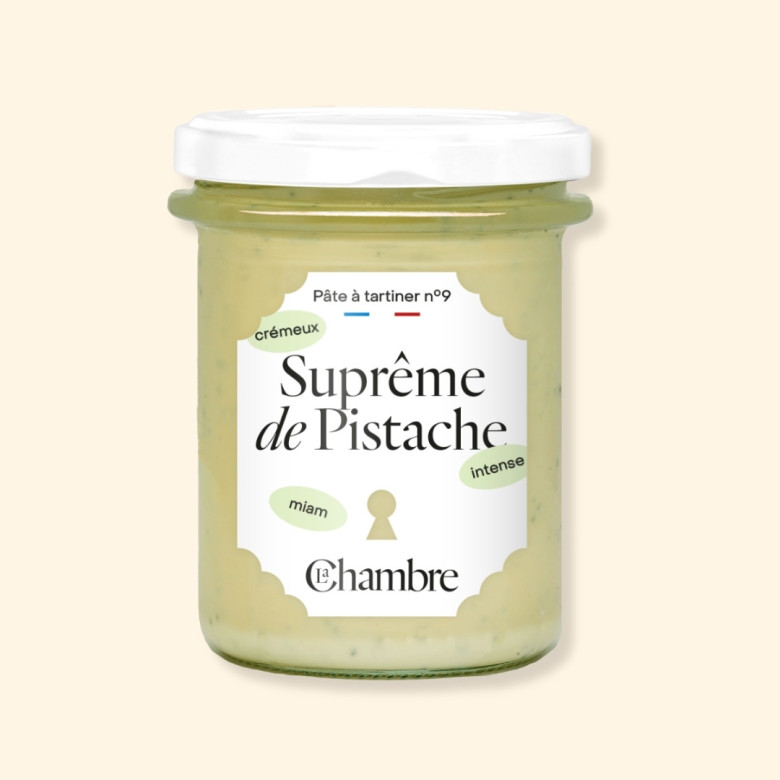 Jar of La Chambre Pistachio Supreme spread