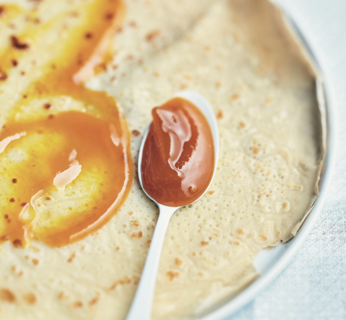 Les crêpes de la Chandeleur à la confiture