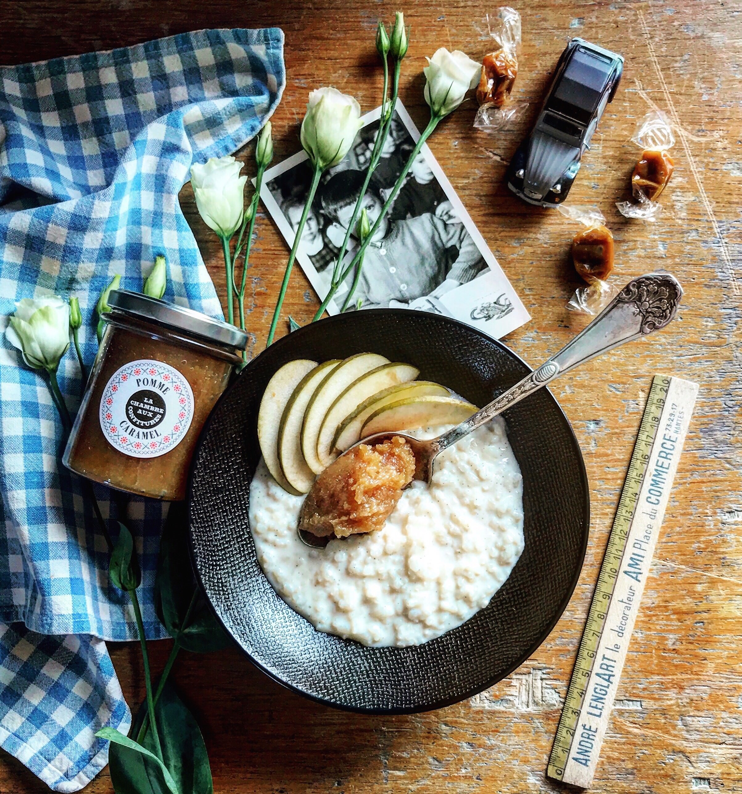 Riz au lait à la confiture de Pomme & Caramel