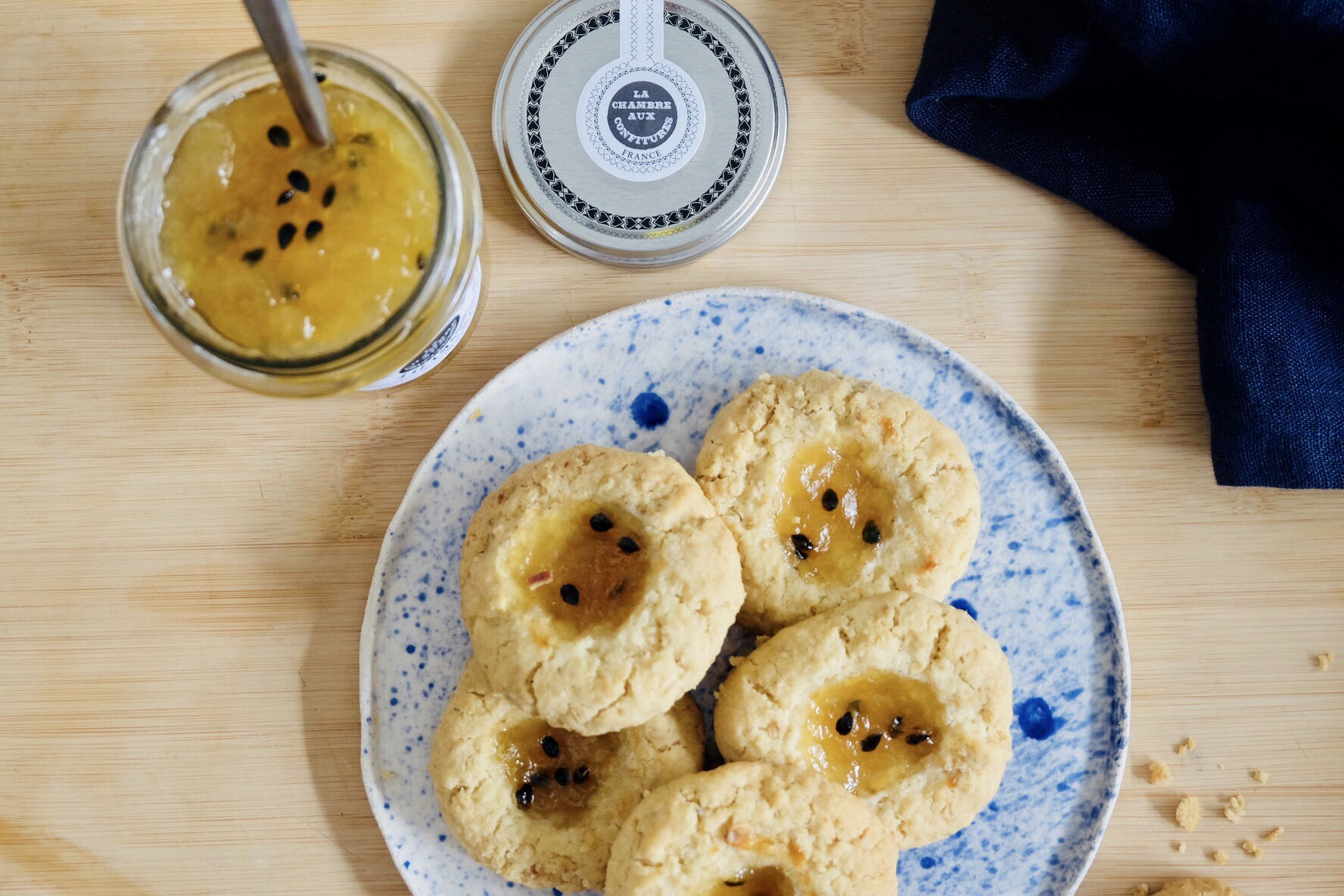 RECETTE DE BISCUITS AVOINE ET CONFITURE DE POIRE, PASSION & KALAMANSI