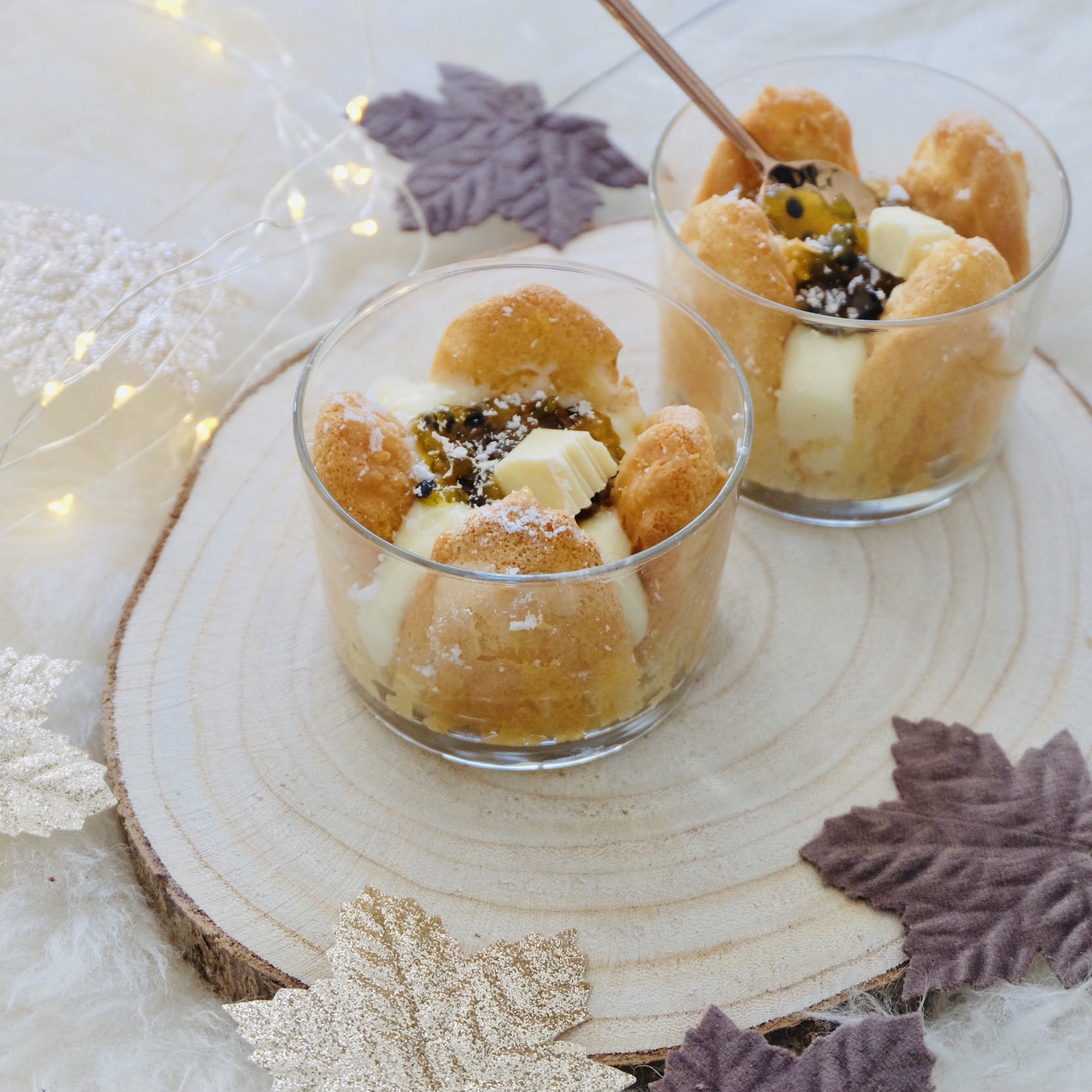 Spécial Fêtes ! Tiramisu chocolat blanc, et confiture Fruit de la passion