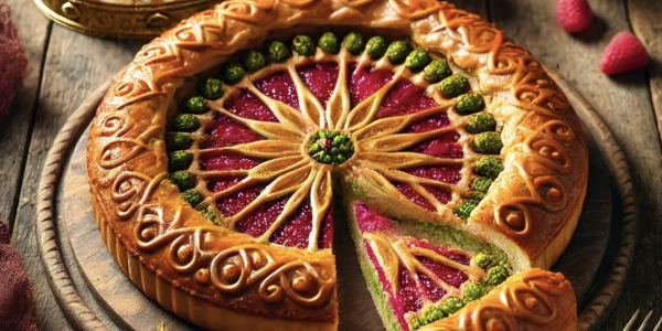 Galette des Rois Framboise, Pistache et Vanille