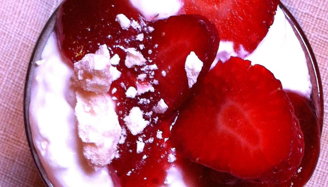  Mont Blanc with strawberry jam...